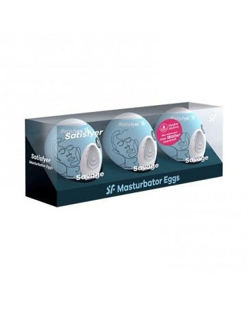 Set 3 Huevos Masturbadores Modelo Savage