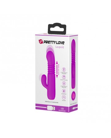 Leopold Vibrador con Funcion de Movimiento USB Silicona