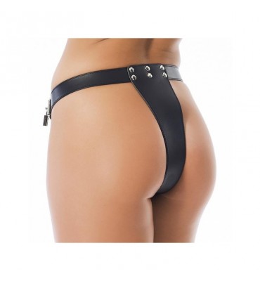 Arnes de Castidad de Cuero Ajustable