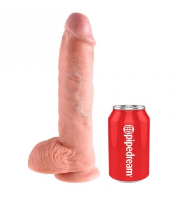 King Cock Pene con Testiculos de 10 Color Natural