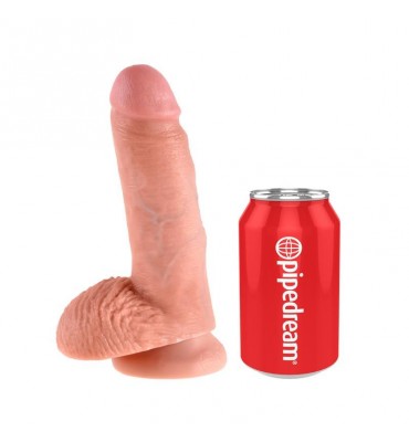 King Cock Pene con Testiculos de 7 Color Natural