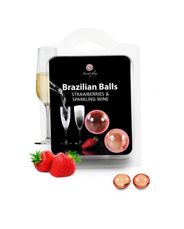 Secret Play Set 2 Brazilian Balls Aroma Fresas Cava