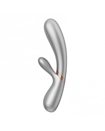 Hot Lover Vibrador Efecto Calor con APP Plata y Champagne