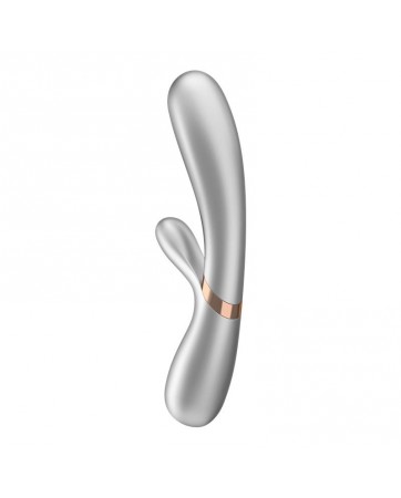 Hot Lover Vibrador Efecto Calor con APP Plata y Champagne