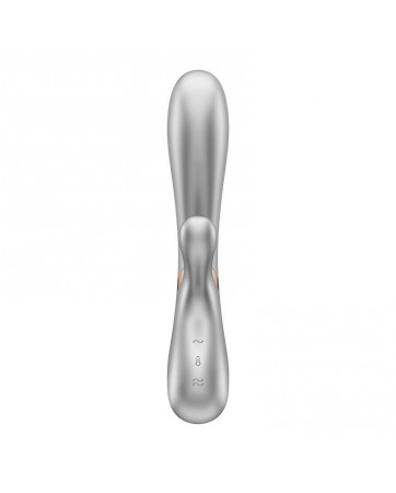 Hot Lover Vibrador Efecto Calor con APP Plata y Champagne