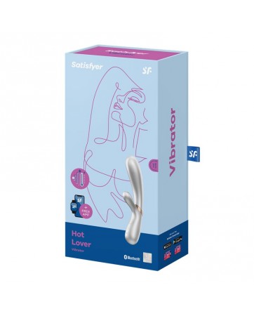 Hot Lover Vibrador Efecto Calor con APP Plata y Champagne