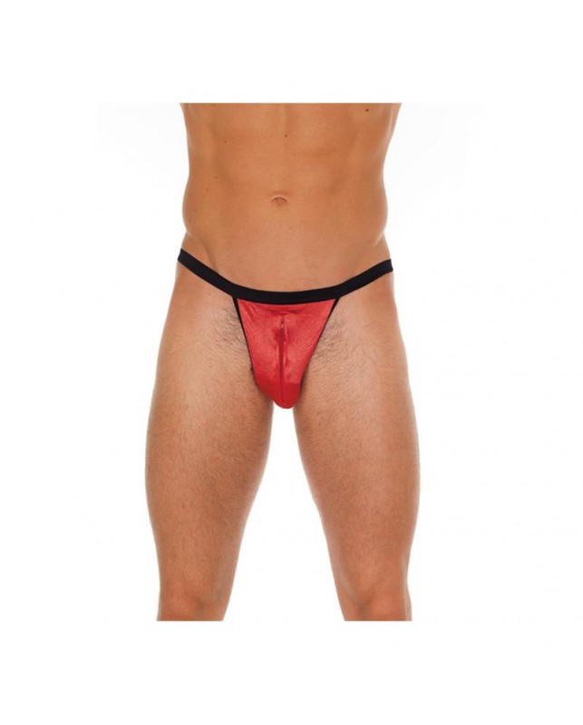 Tanga con Cremallera Rojo y Negro Talla unica