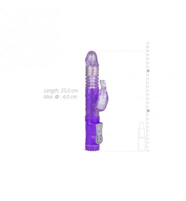 Vibrador con Rotador Thrusting Rabbit Purpura