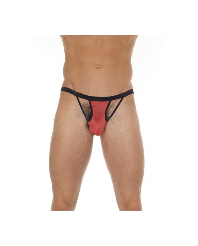 Tanga con Tiras Rojo y Negro Talla unica