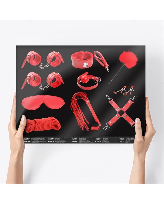 Set de Bondage 10 Piezas Rojo