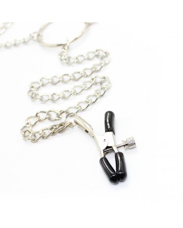Pinzas para Pezones y Clitoris con Cadena Metal