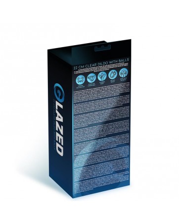 Dildo Realista con Testiculos Material Cristalino 22 cm