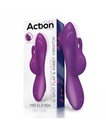 No Eleven Vibrador con Conejito Punto G y Fucion de Pulsacion USB Margnetico Silicona