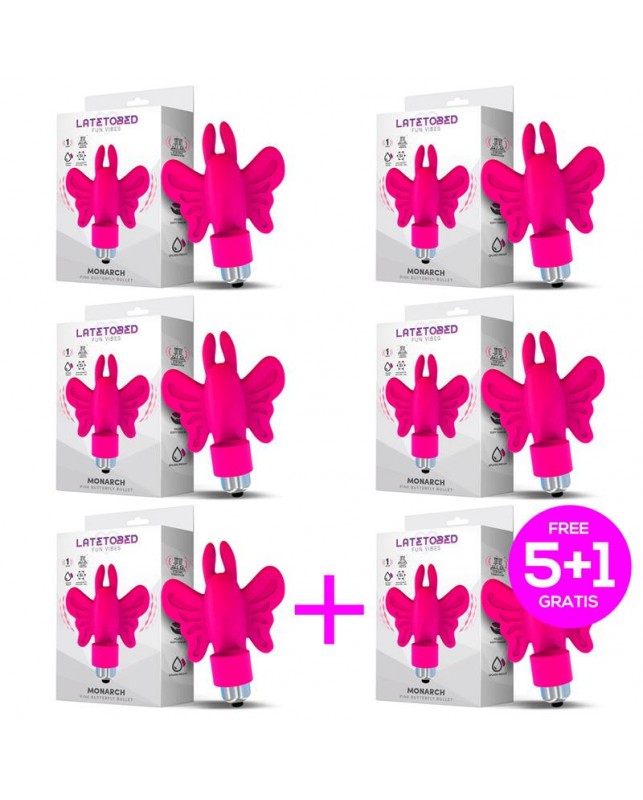 Pack 451 Monarch Bala Vibradora Mariposa Silicona Rosa