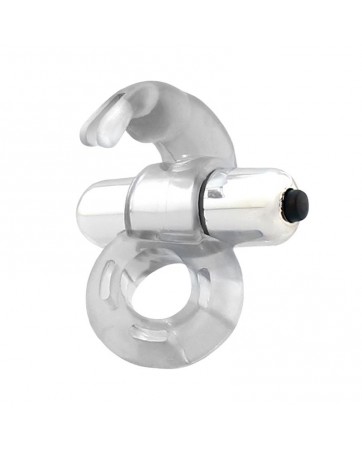 Horizon Anillo Vibrador con Conejito Transparente