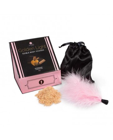 Kit Polvos 100 Comestibles y Plumero Sabor Chocolate Canela y Jengibre