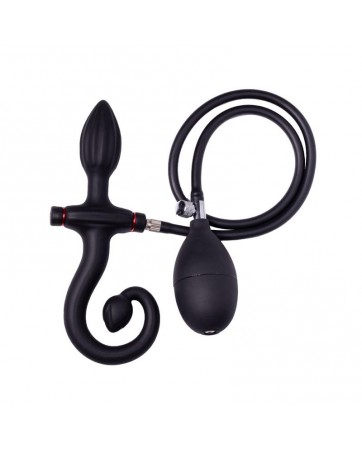Plug Anal Inflable con Bomba Negro