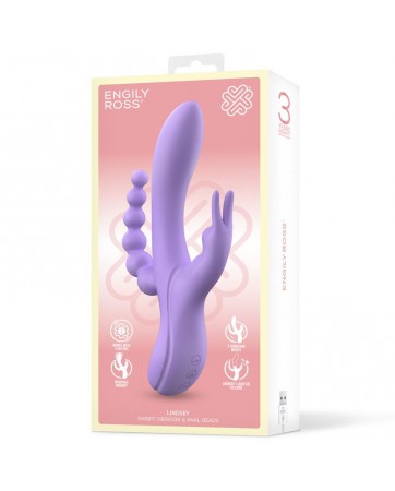 Lindsay Vibrador con Cadena Anal Silicona Liquida Unibody Flexible 2 Motores