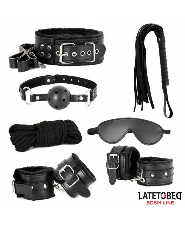 Set de 7 Piezas de Bondage Negro