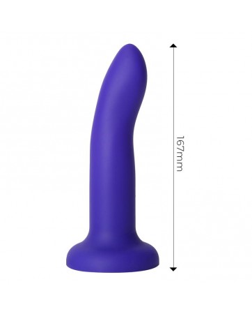 Dildo con Vibracion que Cambia de Color Azul a Purpura Talla M 17 cm