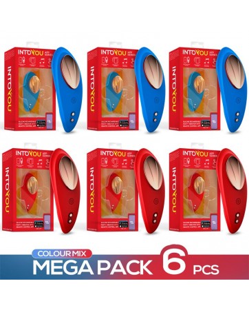 Pack 6 Surtido Vibradot de Braguita con APP 3 Rojas y 3 Azules