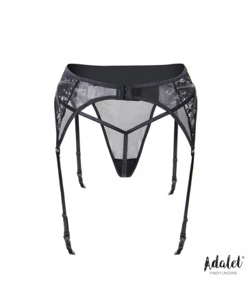 Luva Set de Liguero con Encaje Floral y Tanga