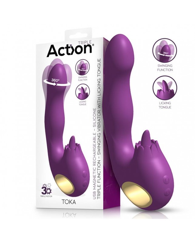 Toka Vibrador con Oscilacion 360º y Lengua Estimuladora