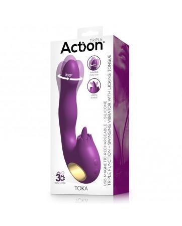 Toka Vibrador con Oscilacion 360º y Lengua Estimuladora