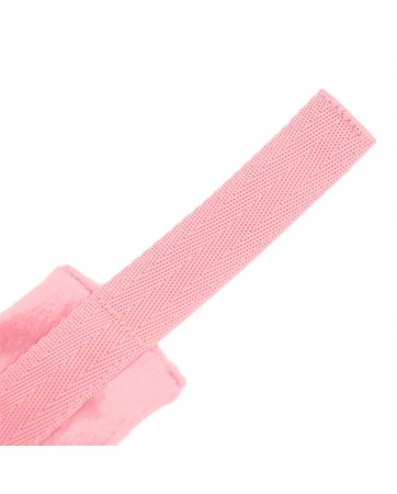 Esposas de Tela con Velcro para Munecas con Pelo Largo Rosa