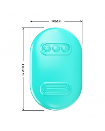 Surprise Box Huevo Vibrador y Pinzas para Pezones con Electro Estimulacion Azul