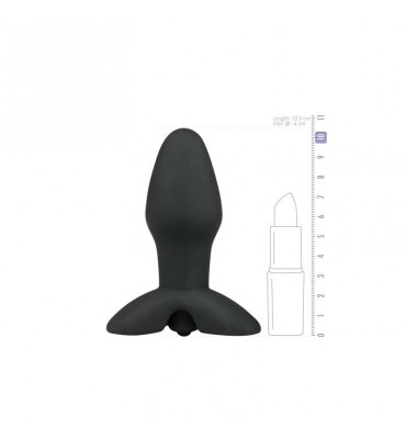 Buttplug Vibrante de Silicona Negro