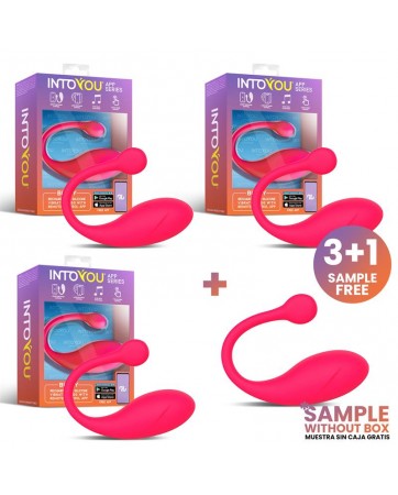 Pack 3 Muestra Bulby Huevo Vibrador con APP Rosa Intenso