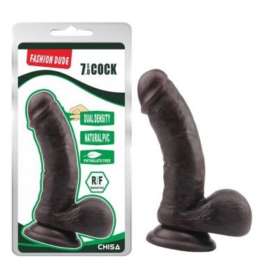 Dildo Dual Density Fashion Dude 175 x 4 cm Marron