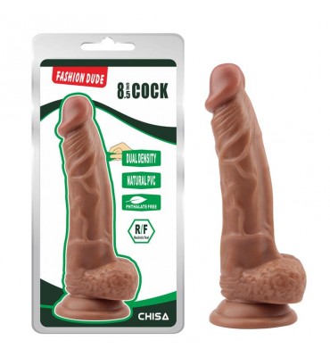 Dildo Dual Density Fashion 21 x 41 cm Bronceado