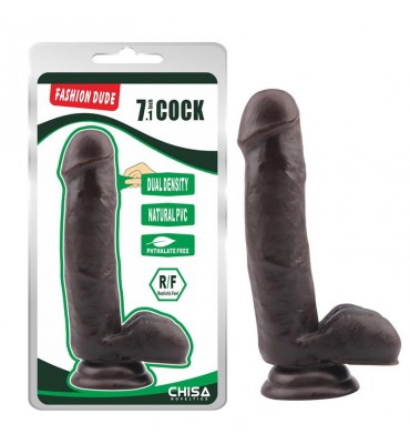 Dildo Dual Density Fashion Dude 178 x 4 cm Marron