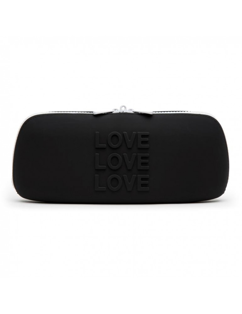Estuche con Cremallera LOVE Medio Negro