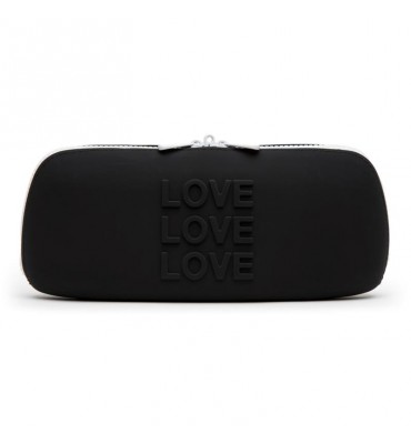 Estuche con Cremallera LOVE Medio Negro
