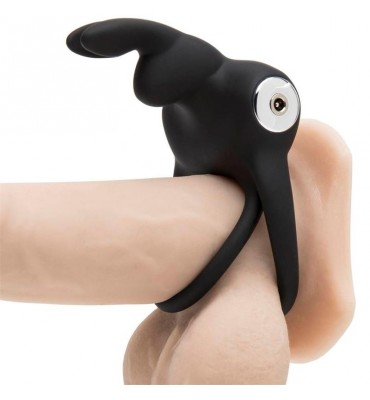 Anillo para Pene con Conejito para Parejas USB Negro