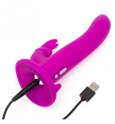 Set Arnes y Vibrador USB Purpura