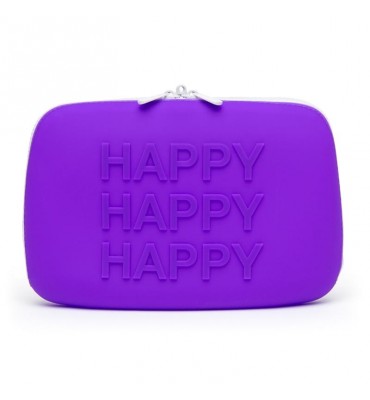 Estuche con Cremallera HAPPY Grande Purpura