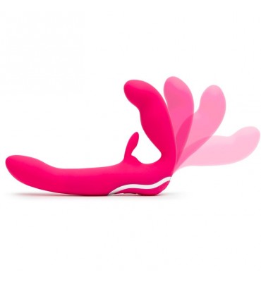 Vibrador Doble sin Arnes On Rabbit USB Rosa