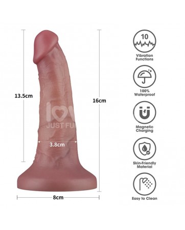 Dildo Dual Layer con Vibracion 6