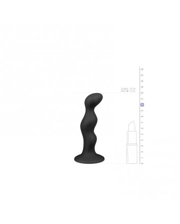 Plug Anal Silicona Ribbed Black