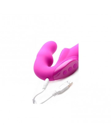 Evoke Vibrador Doble sin Arnes USB Rosa