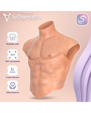 Boomax Traje Torso Masculino Hiperrealista Silicona Liquida Talla S