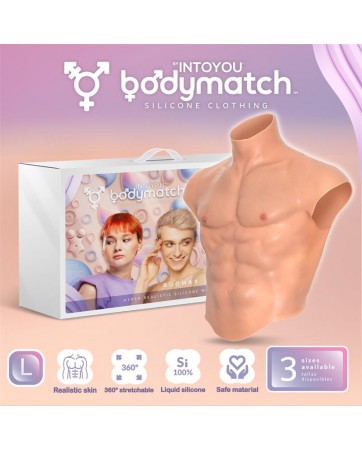 Boomax Traje Torso Masculino Hiperrealista Silicona Liquida Talla L