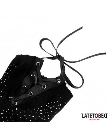 Mascara Rejilla con Brillantes y Lazo Ajustable