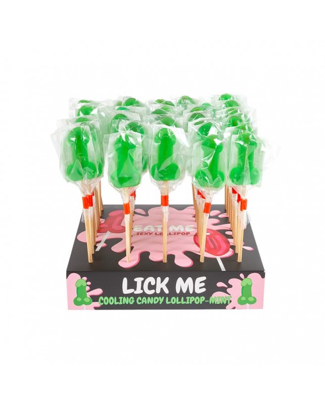 Display Piruletas Pene Menta Efecto Frio 40 Pcs