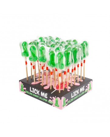 Display Piruletas Pene Menta Efecto Frio 40 Pcs