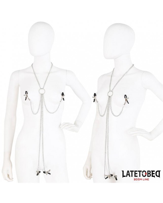 Pinzas para Pezones y Clitoris con Cadena